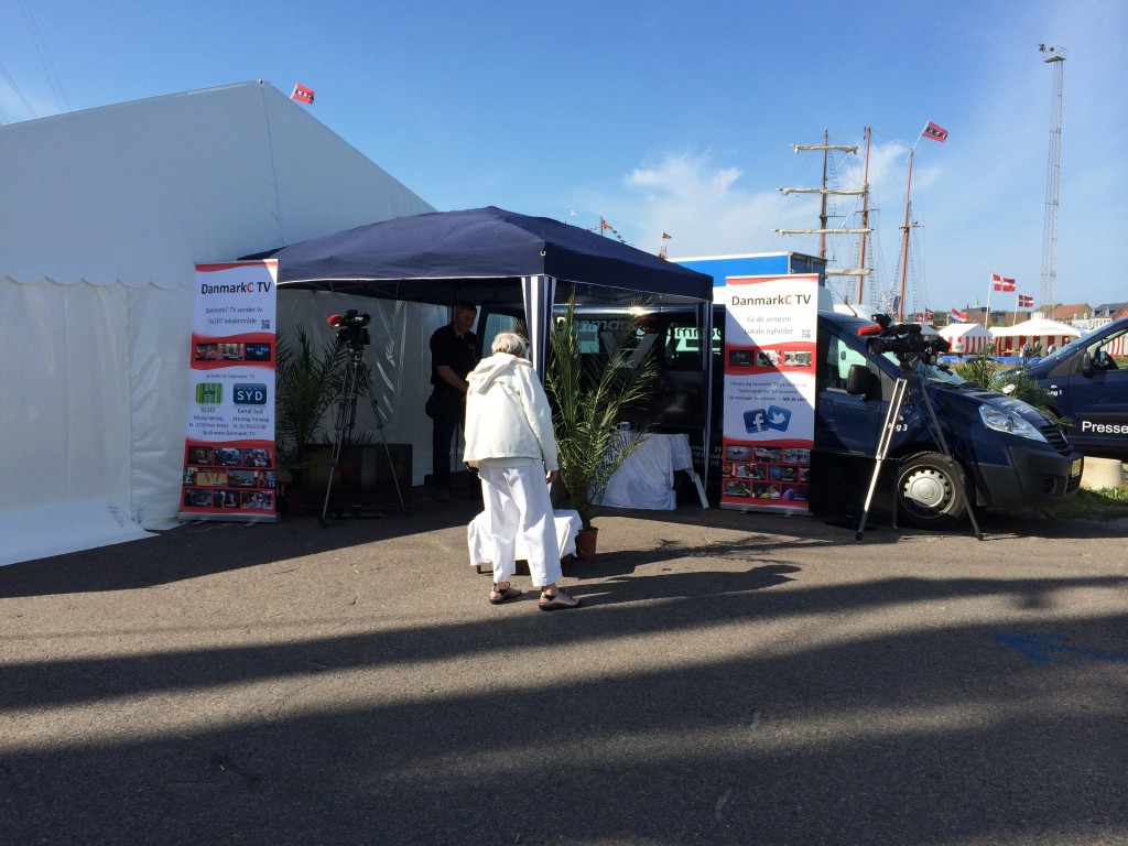 DanmarkC TV´s stand - ved Tallships 2014