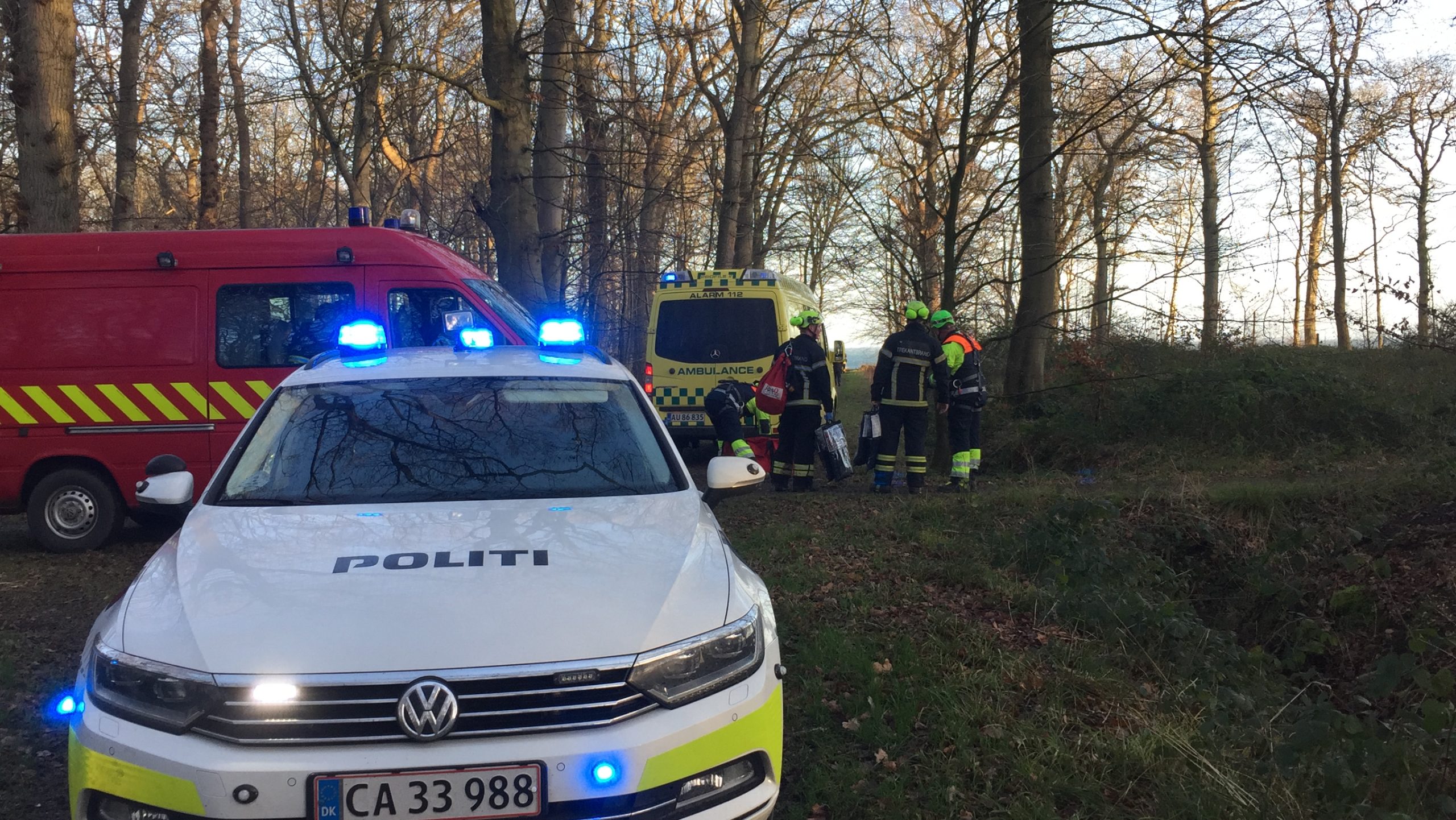 Personredning på skrænt på Trelde Næs