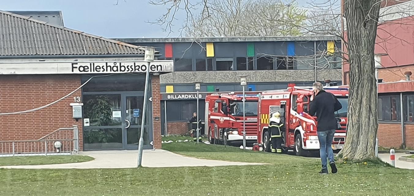 Brand på Fælleshåbskolen i Gauerslund ved Børkop