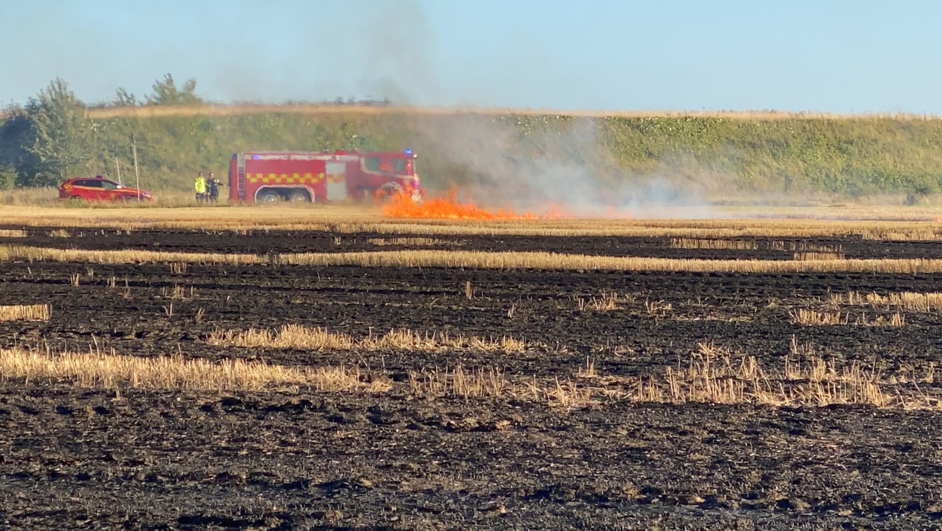 Større markbrand ved Damsmindevej